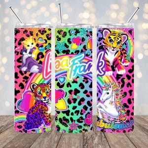 90&#39;s Theme Animal print 20oz Tumbler Sublimation PNG