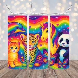 90&#39;s Theme Animal print 20oz Tumbler Sublimation PNG