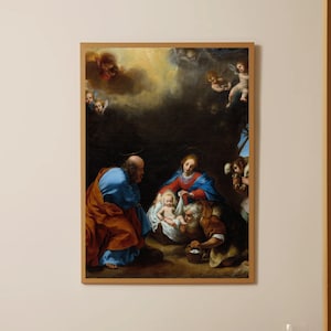 Adoration of the Shepherds (c. 1670) Carlo Dolci Art Print| Baroque Masterpiece |17th-century art |renaissance art |religious art