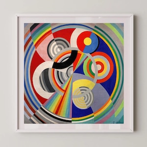 Rythme n1 (1938) by Robert Delaunay Art Print | Orphism Abstract Wall Art | Vibrant Geometric Decor
