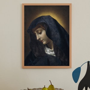 The Virgin (1631 – 1686) Carlo Dolci Art Print| Baroque Masterpiece |17th-century art |renaissance art |religious art