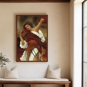 Bacchante Frederic Leighton Painting Print| Timeless Victorian Art| classic art decor| historical wall art| art lover gift