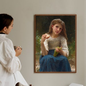 Le Goûter (1901) William-Adolphe Bouguereau Art Print| classical art print| French art| neoclassical art| romantic art