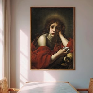 The Penitent Mary Magdalene Carlo Dolci Art Print| Baroque Masterpiece |17th-century art |renaissance art |religious art