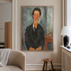 Chaim Soutine by Amedeo Modigliani Print, Timeless Elegance Wall Decor, Home Decor, Museum Art, Classic Portrait Modernist art