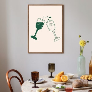 À votre santé Impressions de boissons de cocktail Art coloré Impressions de bar Art mural Décoration murale Décoration de cuisine Décoration de bar Accessoires de bar Art mural de cuisine