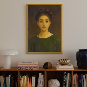 Leandra Frederic Leighton Painting Print| Timeless Victorian Art| classic art decor| historical wall art| art lover gift