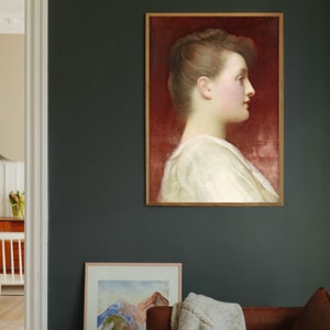 Girl in profile Frederic Leighton Painting Print| Timeless Victorian Art| classic art decor| historical wall art| art lover gift