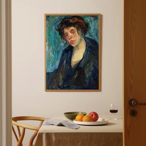 Kvinna Nils Dardel Art Print – Captivating Modernist Artwork, Scandinavian art, avant-garde art, Swedish artist, Nordic art print