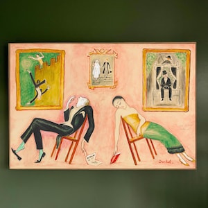 Familjeidyll Nils Dardel Art Print |Captivating Modernist Artwork, Scandinavian art, avant-garde art, Swedish artist, Nordic art print