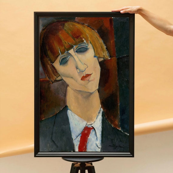 Madame Kisling Impresión de Amedeo Modigliani, decoración de pared de elegancia atemporal, decoración del hogar pintura de mirada conmovedora, retrato clásico maestro modernista - Etsy España