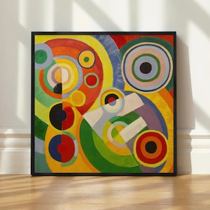 Rythme, Joie de Vivre (1930) door Robert Delaunay Art Print | Levendig abstract modernistisch kunstwerk | Kleurrijke muurdecoratie