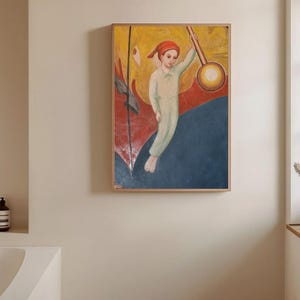 John Blund (1927) Nils Dardel Art Print – Captivating Modernist Artwork, Scandinavian art, avant-garde art, Swedish artist, Nordic art print