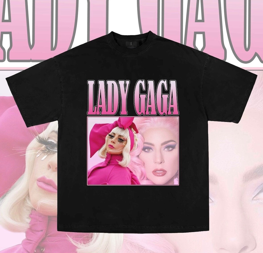 Maglietta Lady Gaga Official Rock Off - Cotone, Maniche Corte, Taglio Regular - Foto 3