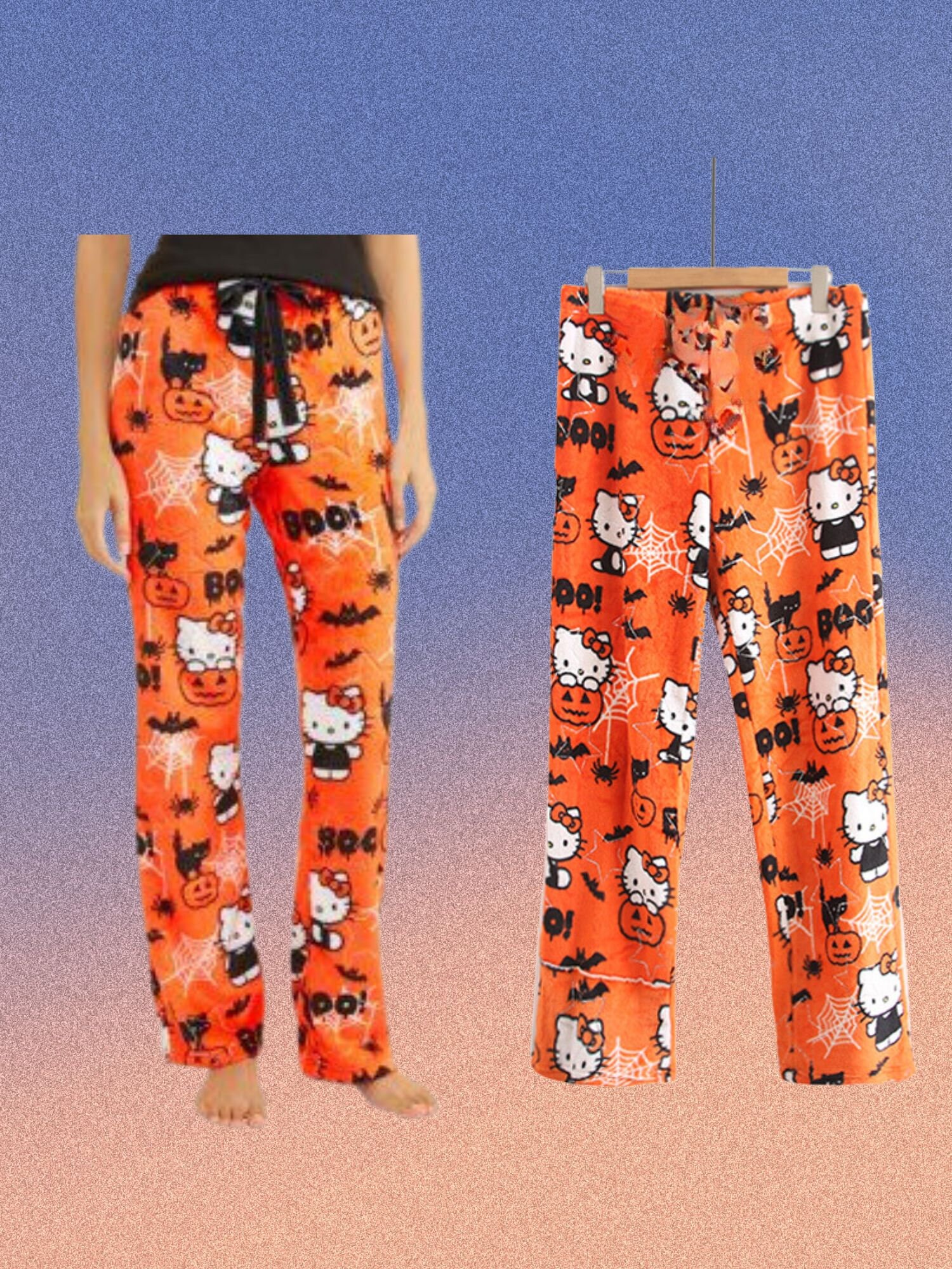 Halloween Hello Kitty Pajama Pants Wide Leg Pajama Pink Etsy