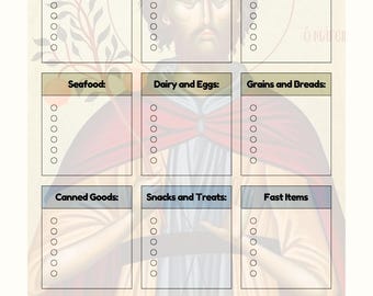 Digital/Download Orthodox Shopping List