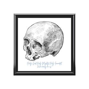 Skull Art Jewelry Box, Goth Decor, Unique Storage, Gift for Her, Halloween Gift, Boho Style
