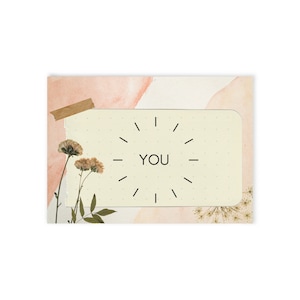 Carte de voeux (impression recto verso), Floral séché, Célébration pour toutes les occasions, Célébrez-vous, Style Boho, Style Scrapbook, Fantaisiste