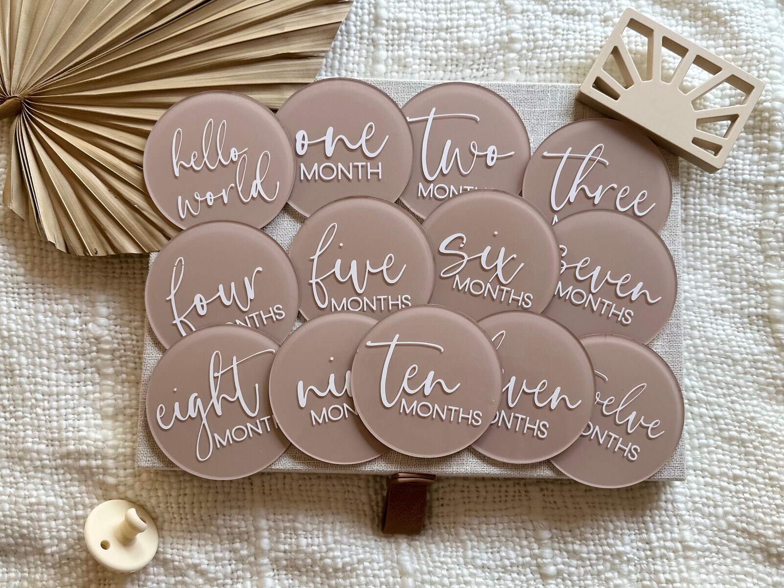 Acrylic Baby Monthly Milestone Discs, Baby Photo Prop, Gifts for Baby ...