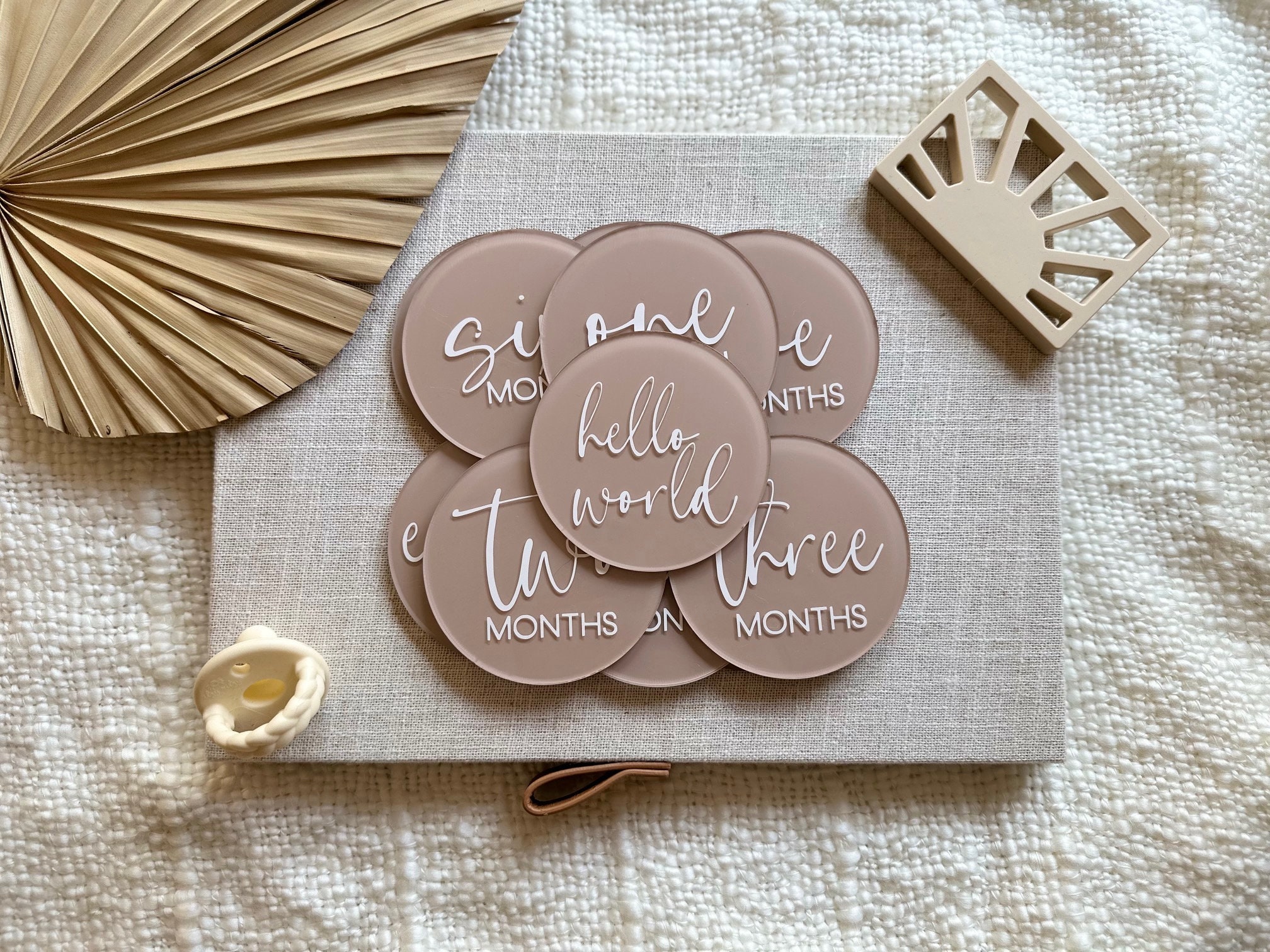 Acrylic Baby Monthly Milestone Discs, Baby Photo Prop, Gifts for Baby ...