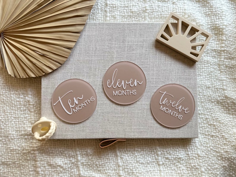 Acrylic Baby Monthly Milestone Discs, Baby Photo Prop, Gifts for Baby ...