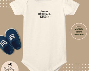 Simple Future Baseball Star Infant Onesie | Baseball Baby Bodysuit | Baby Bodysuit Cute Baby Outfit | Sporty Baby Gift Baseball Bodysuit