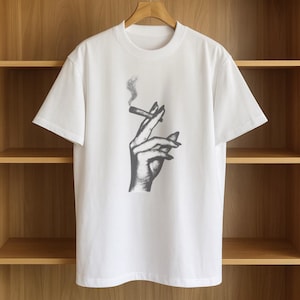 Blunt in Hand Graphic Tee - Smoker Unisex Shirt, Marijuana Lover T-Shirt, Stoner Gift
