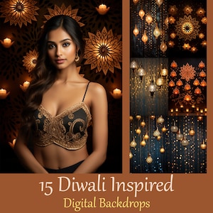 15 Diwali Backdrops. Indian Diwali inspired backgrounds. Vertical portrait backgrounds, Portrait studio backdrop. Digital download. Hindu.