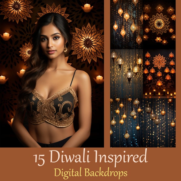15 Diwali Backdrops. Indian Diwali inspired backgrounds. Vertical portrait backgrounds, Portrait studio backdrop. Digital download. Hindu.