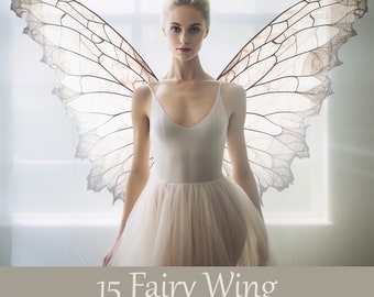 15 Fairy Wings Photo Overlays, Fantasy Portrait, Studio Photography (Digital Download)