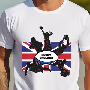 Unisex Rugby Shirt | British Flag Rugby Graphic Tee | Merchandise for Sports Team | Union Jack | English Sports T-Shirt | Rugby Ball Match