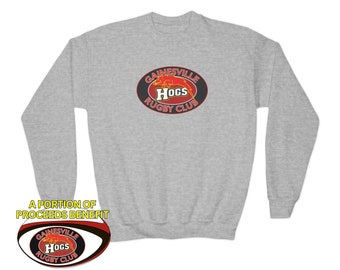 Youth Crewneck Sweatshirt | Gainesville Hogs Rugby Team Logo