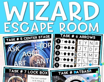 Wizard School Escape Room Printable Escape Room for Kids