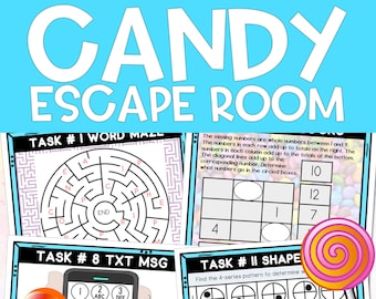 Candy Escape Room Kit: DIY Printable Puzzle Game (Digital Download)