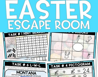 Easter Escape Room for Kids: Printable Puzzle Game (Digital Download)