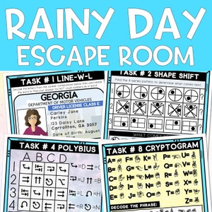 Escape Room for Kids, DIY Printable Game, Rainy Day Escape Room Kit, Birthday Party Games, Kids Puzzle Game, Family Game Night