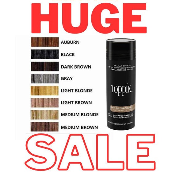 Toppik Dark Brown Black Medium Brown Grey Light Blonde Medium Blonde 27.5g Toppik Hair Building & Thickening Fiber