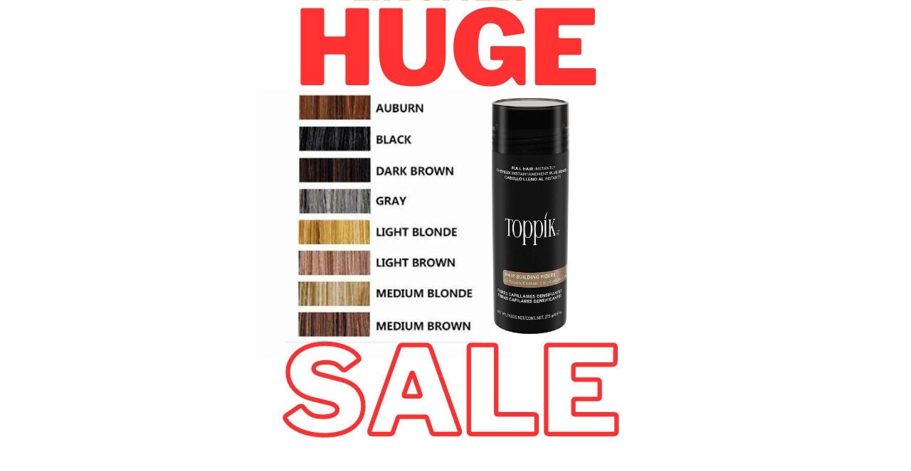 Toppik Dark Brown Black Medium Brown Grey Light Blonde Medium Blonde 27.5g Toppik Hair Building & Thickening Fiber
