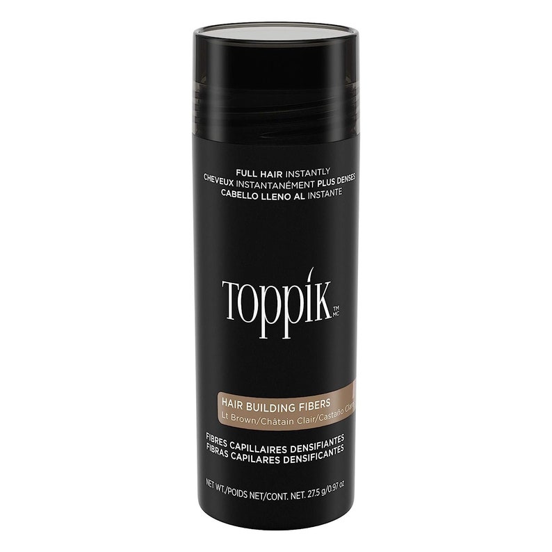 Toppik Dark Brown Black Medium Brown Grey Light Blonde Medium Blonde 27.5g Toppik Hair Building & Thickening Fiber Light brown