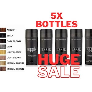 Bottles Toppik  Dark Brown Toppik  Medium Brown Light Brown Black Toppik Keratin Large  27.5g Toppik Hair Building & Thickening Fiber