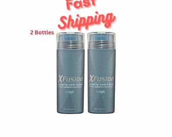 1/2 Xfusion Dark Brown Black Medium Brown Light Brown Auburn White Gray Blonde 28g Large Xfusion Hair Building & Thickening Fiber 9 colors