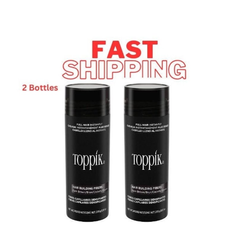 Toppik Dark Brown Black Medium Brown Grey Light Blonde Medium Blonde 27.5g Toppik Hair Building & Thickening Fiber 2 Black Bottles