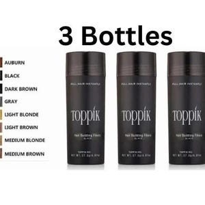 2/3 Toppik Hair Building Fibers,Black ,Medium Brown ,Light Brown, Dark Brown, 27.5g, Fill In  Thinning Hair, Instantly Thicker Fast Shipping
