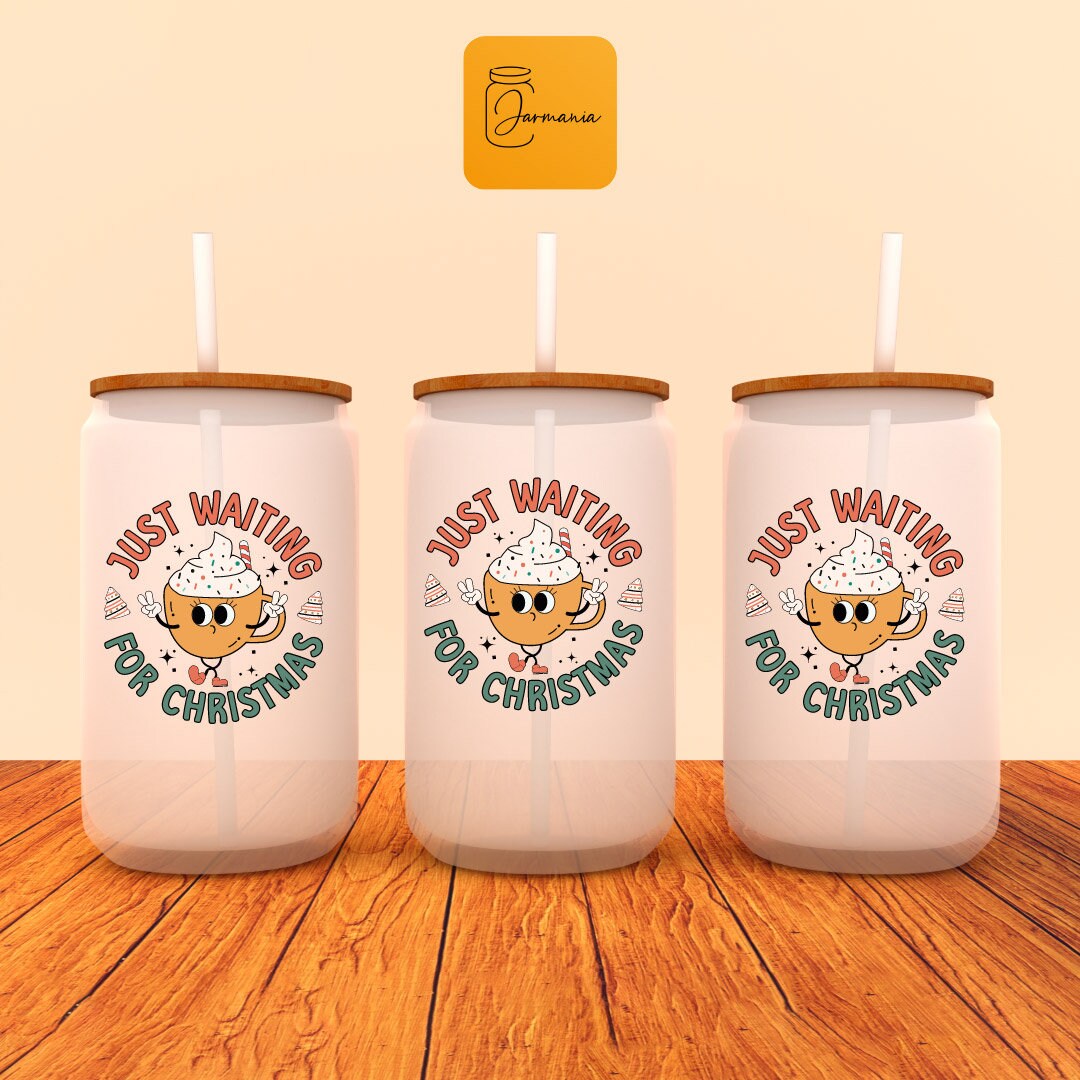 Just Waiting for Christmas Jar Coffee Lover Drinking Jar Etsy