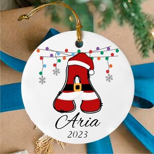 Personalized Ornament Name, Family Christmas Ornament, Monogram Alphabet Ornament, Custom Initial Ornament, family ornament
