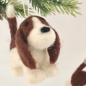 Beagle Dog Needle Felted Felt Gift Ornament Needle Felted Beagle Dog Realistic Felted Beagle Dog Needle Felted Pet Sculpture Wool Beagle