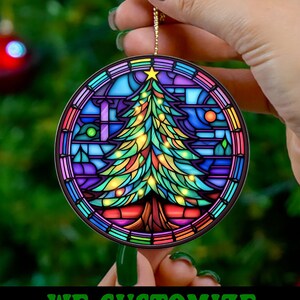 Christmas 2023 Ornament, Christmas Decoration, Holiday Gift Idea, Heirloom Keepsake, Round Ceramic, Gift Exchange, Gift Idea, Xmas Tree