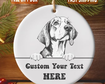 Custom Pet Ornament, Custom Dog Christmas Ornament, Pet Ornament Using Photo, Dog Sketch Christmas Memorial Photo, Pet Portrait Name Gift