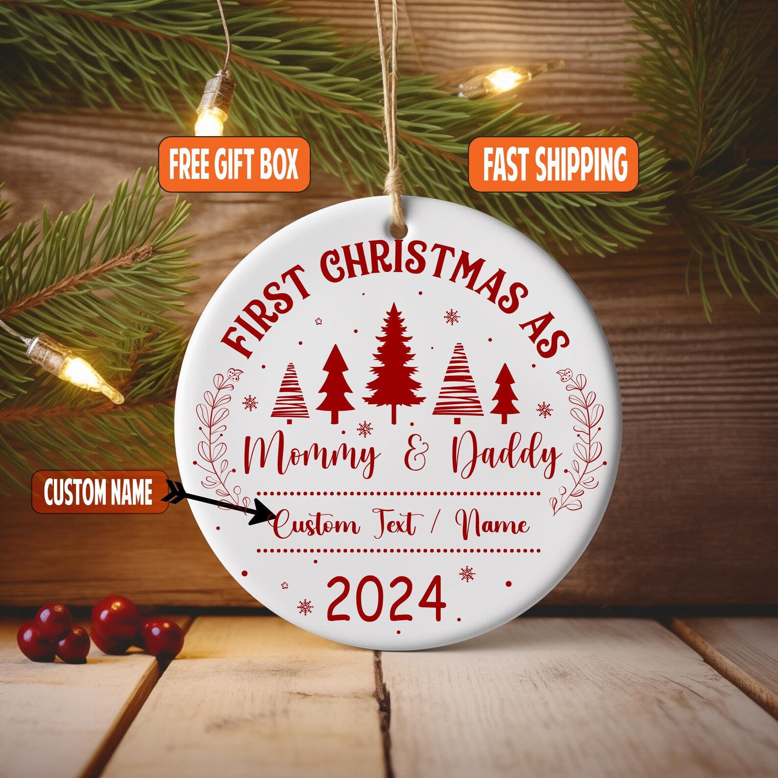 New Baby 2024, New Babies, Baby Ornament Gift, New Baby Shower Gifts