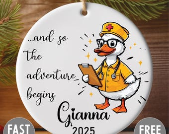 Personalized Nurse Graduation Ornament, Keepsake Gift
